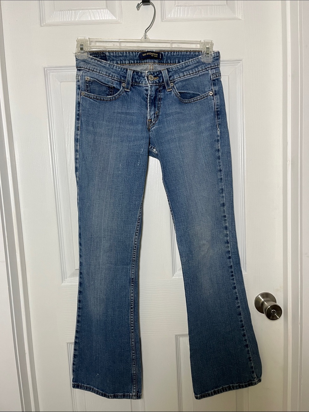 Levi's 524 Super Low Rise Women's Medium Blue Flare Jeans